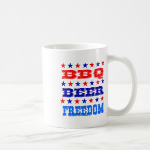 Caneca De Café Em 4 de julho, o Churrasco Liberdade do Beterraba