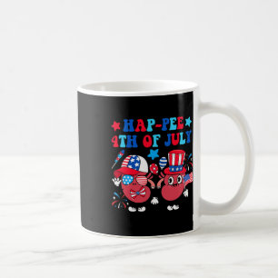 Caneca De Café Em 4 De Julho, Rim Usa Hat Sungles Diálise