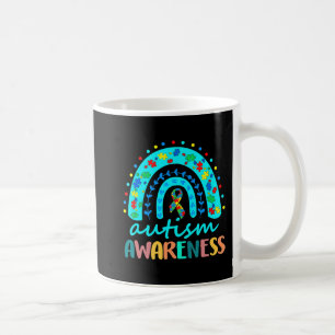 Caneca De Café Em abril Vestimos Blue Autism Rainbow Awarness Mon