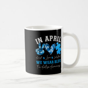 Caneca De Café Em abril Vestimos Homens de Consciência do Autismo