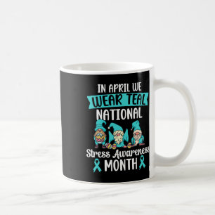 Caneca De Café Em abril, Vestimos o Teal National Stress Senwarn