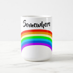 Caneca De Café Em algum lugar sobre a Rainbow Mug