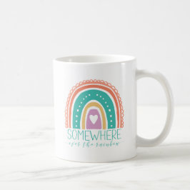 Caneca De Café Em algum lugar sobre o arco-íris Moderno Chic Colo