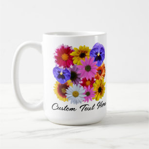 Caneca De Café Em Bloom - Quadrado Floral