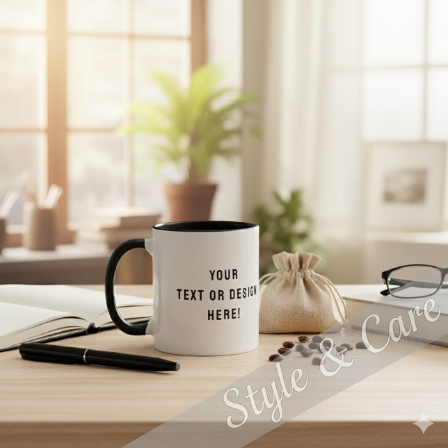 Caneca de Café em Cerâmica com Combo de Texto Pers (Personalized Text Ceramic Combo Coffee Mug)
