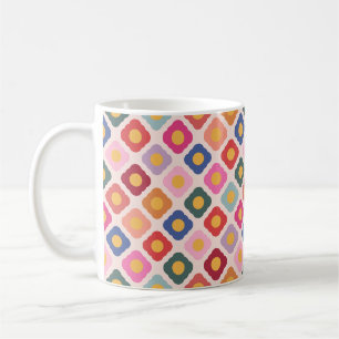 Caneca de Café em Cerâmica de Arte Popular Floral