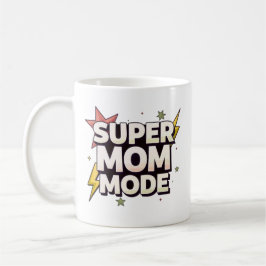 Caneca de Café em Cerâmica Estilo HQ Super Mãe