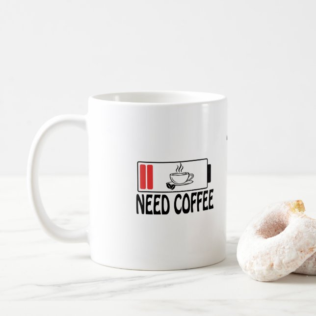 Caneca de Café em Cerâmica Floral Personalizada (Com Donut)