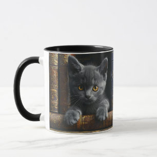Caneca de Café em Cerâmica   Gatinho Chartreux e L