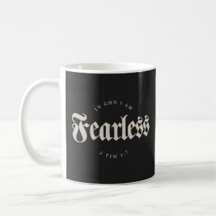 Caneca De Café Em Deus, eu sou infeliz 2 Tim 1:7, cristão