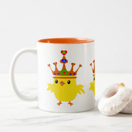 Caneca De Café Em Dois Tons ♥ ت ☘ Irlandesa Crowned Rainha Galinha Fabulosa Cl
