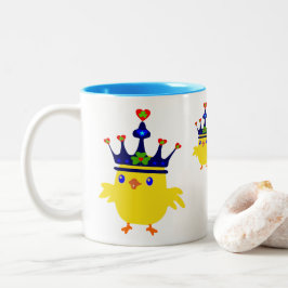 Caneca De Café Em Dois Tons ♥ ت ☘ Irlandesa Crowned Rainha Galinha Fabulosa Cl