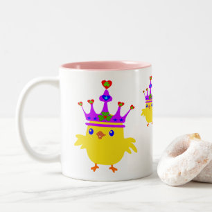 Caneca De Café Em Dois Tons ♥ ت ☘ Irlandesa Crowned Rainha Galinha Fabulosa Cl