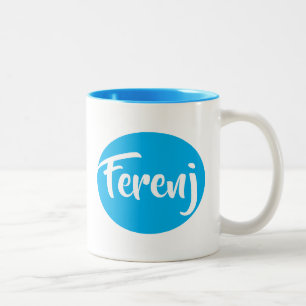 Caneca De Café Em Dois Tons ፈ ረ ን Ferenj em inglês e amharic Mug