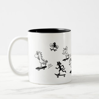 CANECA DE CAFÉ EM DOIS TONS みんなでスケボー