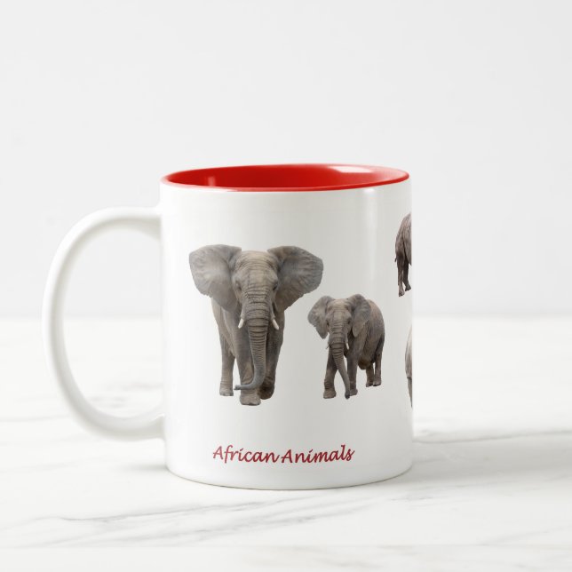CANECA DE CAFÉ EM DOIS TONS アフリカの動物のマグカップ (Esquerda)