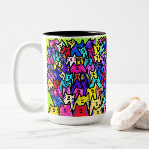 Caneca De Café Em Dois Tons 0162 - CATS Mug