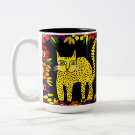 Caneca De Café Em Dois Tons 0169 - Basi the Cat Mug