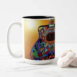 Caneca De Café Em Dois Tons 0179 - Guitar Mug