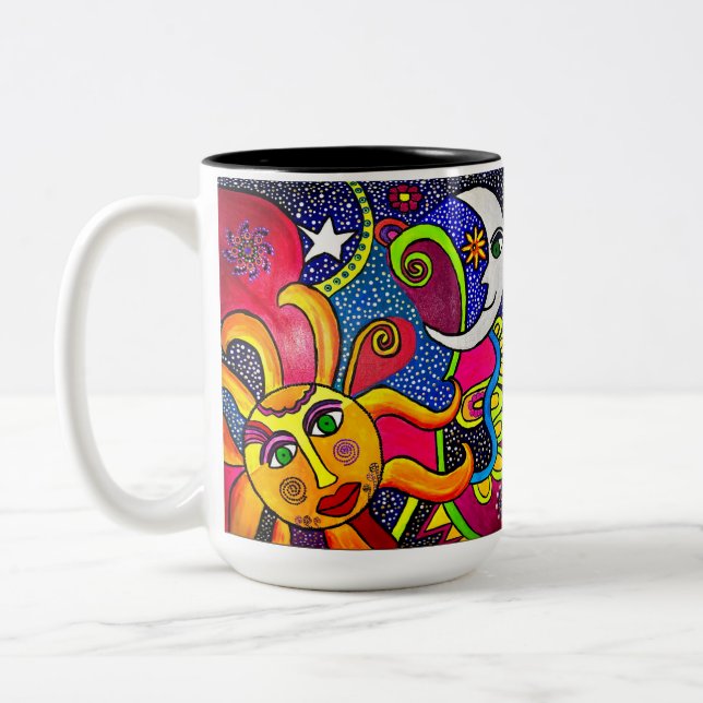 Caneca De Café Em Dois Tons 0182 - Cosmos Mug (Esquerda)