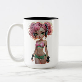 Caneca De Café Em Dois Tons 04A Dollz por: Svace - Série 01