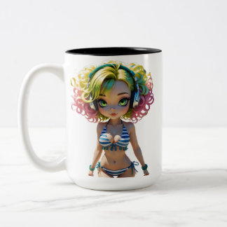 Caneca De Café Em Dois Tons 06A Dollz por: Svace - Série 01