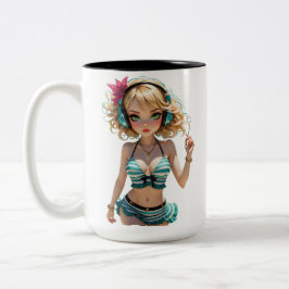 Caneca De Café Em Dois Tons 08A Dollz por: Svace - Série 01