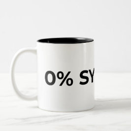 Caneca De Café Em Dois Tons 0% Sinergia Tipográfico Minimalista 