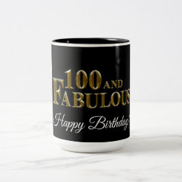 Caneca De Café Em Dois Tons 100º Aniversário 