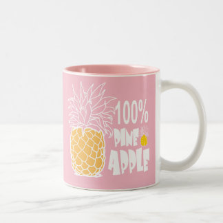 Caneca De Café Em Dois Tons 100% abacaxi