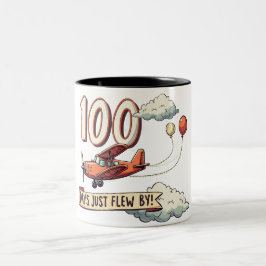 Caneca De Café Em Dois Tons 100 Dias Apenas Voaram