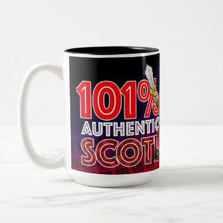 Caneca De Café Em Dois Tons 101% Autêntico Escocês