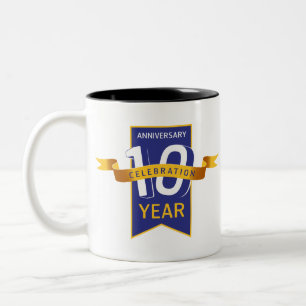 Caneca De Café Em Dois Tons 10th_anniversary