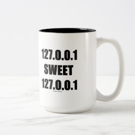 Caneca De Café Em Dois Tons 127.0.0.1 Sweet 127.0.0.1 (Home Sweet Home Geek)