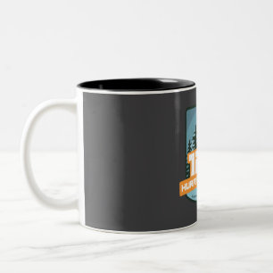 Caneca De Café Em Dois Tons 128: Furacão � Trilha � Centro Exterior de Sugarlo