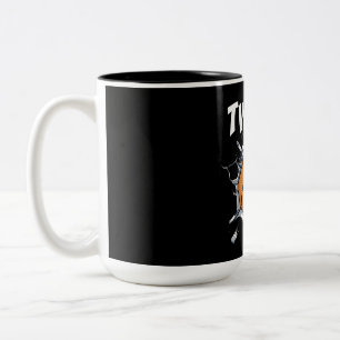 Caneca De Café Em Dois Tons 12 de basquete de 12 anos