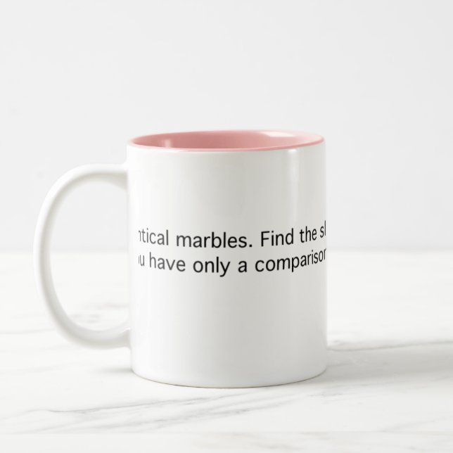 Caneca De Café Em Dois Tons 12 mármores idênticos (Esquerda)