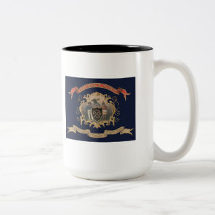Caneca De Café Em Dois Tons 139th Bandeira regimental da infantaria voluntária
