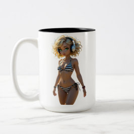 Caneca De Café Em Dois Tons 14A Dollz por: Svace - Série 01