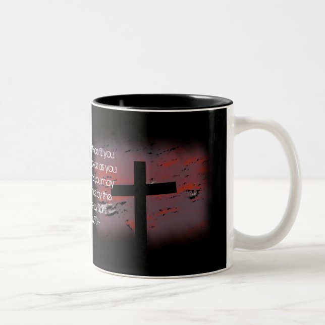 Caneca De Café Em Dois Tons 15:13 dos romanos no preto (Direita)