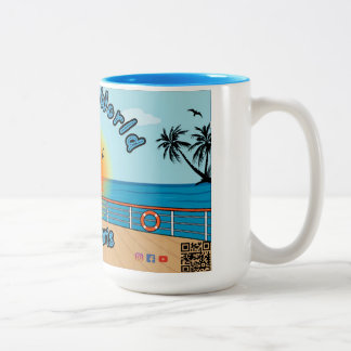 Caneca De Café Em Dois Tons 15oz Mar do Mundo com Chris Café Mug Azul 2
