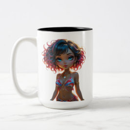 Caneca De Café Em Dois Tons 16A Dollz por: Svace - Série 01