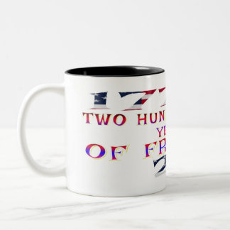 Caneca De Café Em Dois Tons 1776 a 2026: 250 Anos de liberdade