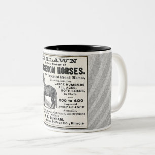 CANECA DE CAFÉ EM DOIS TONS 1886 AD PARA CAVALOS PERCHERON