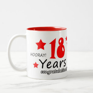 Caneca De Café Em Dois Tons 18 anos, 18 anos de casamento