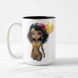 Caneca De Café Em Dois Tons 18A Dollz por: Svace - Série 01