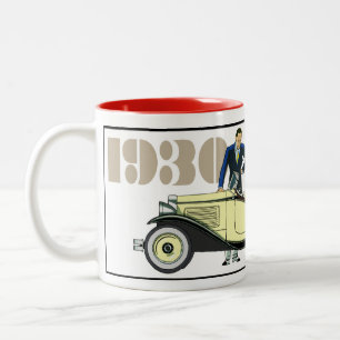 Caneca De Café Em Dois Tons 1930 americano Austin