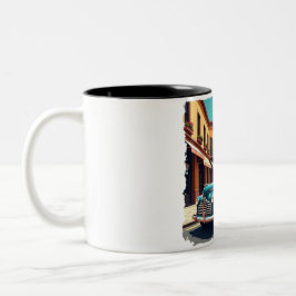 Caneca De Café Em Dois Tons 1940s Vintage Car Mug