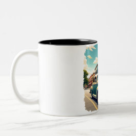Caneca De Café Em Dois Tons 1940s Vintage Car Mug