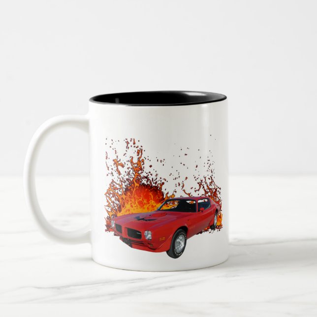 Caneca De Café Em Dois Tons 1973 Pontiac Firebird Trans AM (Esquerda)